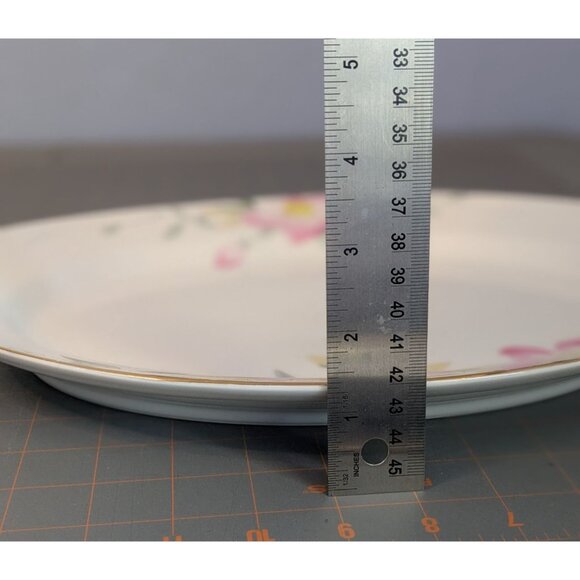 Noritake China Azalea 13 3/4" Hand-Painted Oval Tray platter green M wreath mark - Picture 10 of 13